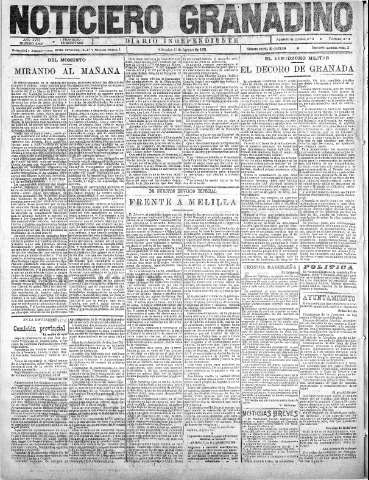 'Noticiero Granadino' - Año XVIII Número 5896  - 1921 Agosto 17