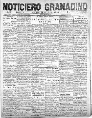 'Noticiero Granadino' - Año XVIII Número 5897  - 1921 Agosto 18