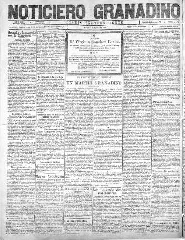 'Noticiero Granadino' - Año XVIII Número 5901  - 1921 Agosto 23