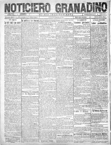 'Noticiero Granadino' - Año XVIII Número 5909  - 1921 Septiembre 02