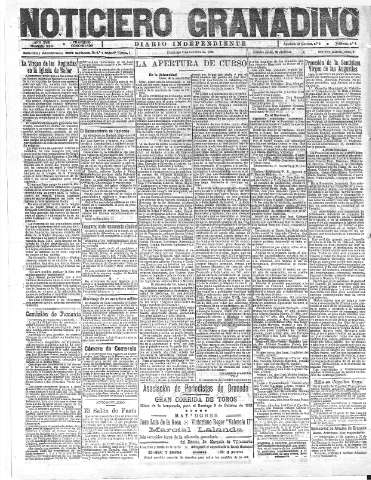 'Noticiero Granadino' - Año XVIII Número 5935  - 1921 Octubre 02
