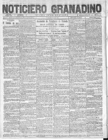'Noticiero Granadino' - Año XVIII Número 5938  - 1921 Octubre 06
