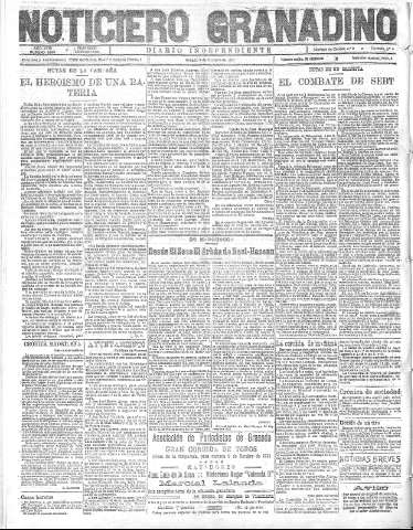 'Noticiero Granadino' - Año XVIII Número 5940  - 1921 Octubre 08