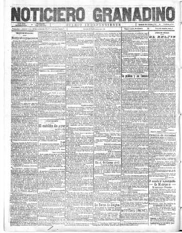 'Noticiero Granadino' - Año XVIII Número 5950  - 1921 Octubre 20