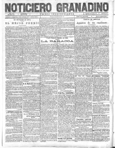 'Noticiero Granadino' - Año XVIII Número 5951  - 1921 Octubre 21