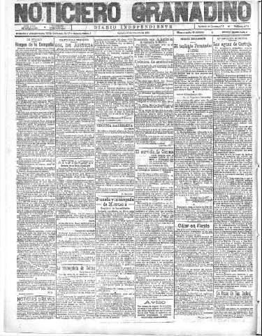 'Noticiero Granadino' - Año XVIII Número 5952  - 1921 Octubre 22