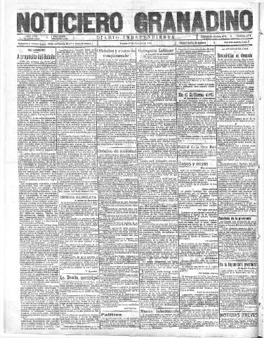 'Noticiero Granadino' - Año XVIII Número 5954  - 1921 Octubre 25