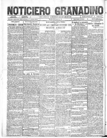 'Noticiero Granadino' - Año XVIII Número 5958  - 1921 Octubre 29