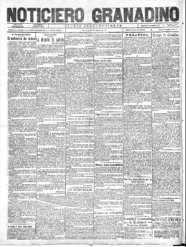 'Noticiero Granadino' - Año XVIII Número 5972  - 1921 Noviembre 15