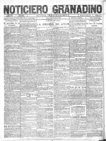 'Noticiero Granadino' - Año XVIII Número 5974  - 1921 Noviembre 17