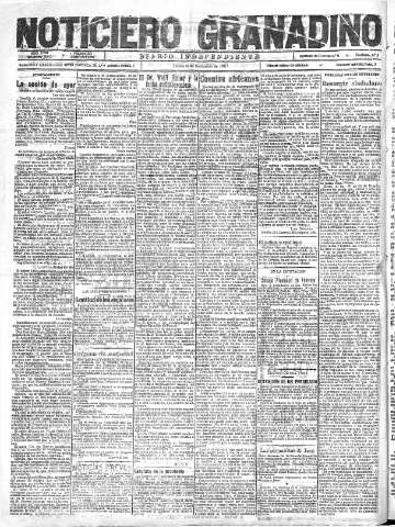 'Noticiero Granadino' - Año XVIII Número 5980  - 1921 Noviembre 24