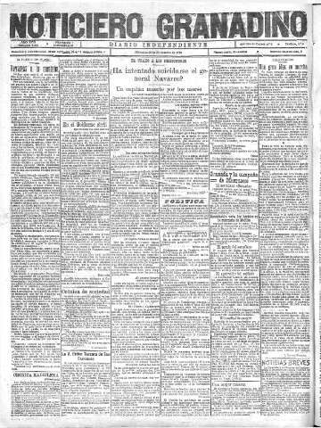 'Noticiero Granadino' - Año XVIII Número 5985  - 1921 Noviembre 30
