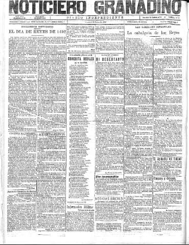 'Noticiero Granadino' - Año XVIII Número 6016  - 1922 Enero 06