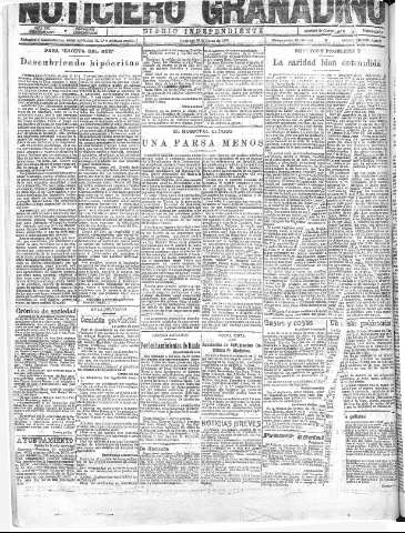 'Noticiero Granadino' - Año XIX Número 6075  - 1922 Marzo 19