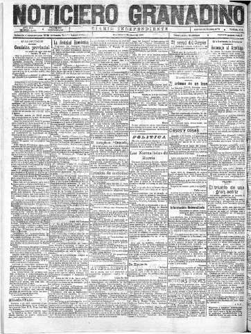 'Noticiero Granadino' - Año XIX Número 6100  - 1922 Abril 19