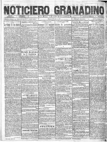 'Noticiero Granadino' - Año XIX Número 6105  - 1922 Abril 25