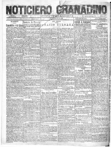 'Noticiero Granadino' - Año XIX Número 6132  - 1922 Mayo 28