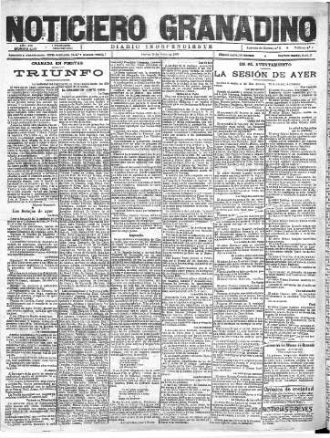 'Noticiero Granadino' - Año XIX Número 6147  - 1922 Junio 15