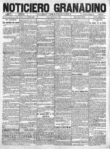 'Noticiero Granadino' - Año XIX Número 6247  - 1922 Octubre 12