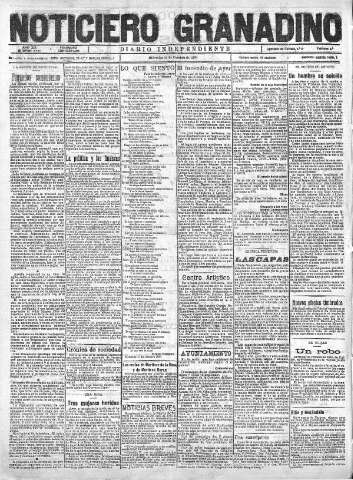 'Noticiero Granadino' - Año XIX Número 6252  - 1922 Octubre 18