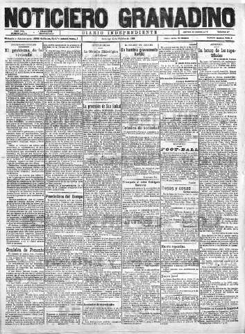 'Noticiero Granadino' - Año XIX Número 6256  - 1922 Octubre 22