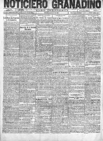 'Noticiero Granadino' - Año XIX Número 6258  - 1922 Octubre 25