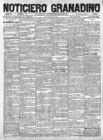 'Noticiero Granadino' - Año XIX Número 6259  - 1922 Octubre 26