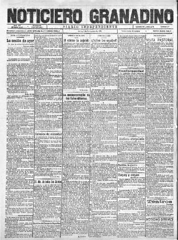 'Noticiero Granadino' - Año XIX Número 6265  - 1922 Noviembre 02