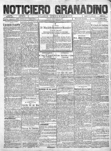 'Noticiero Granadino' - Año XIX Número 6270  - 1922 Noviembre 08