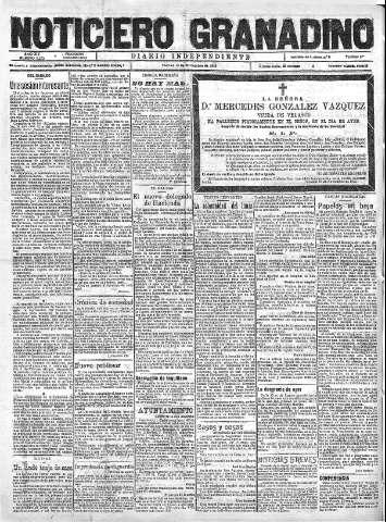 'Noticiero Granadino' - Año XIX Número 6272  - 1922 Noviembre 10