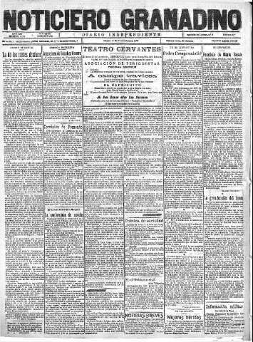 'Noticiero Granadino' - Año XIX Número 6273  - 1922 Noviembre 11