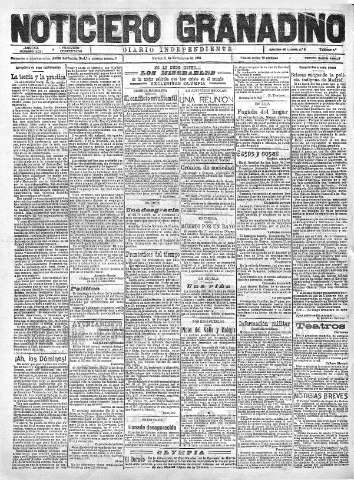 'Noticiero Granadino' - Año XIX Número 6281  - 1922 Noviembre 21