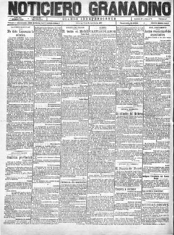 'Noticiero Granadino' - Año XIX Número 6286  - 1922 Noviembre 26