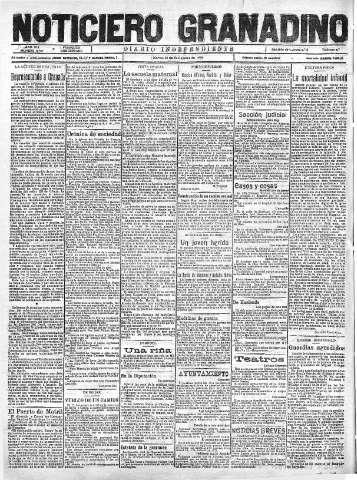 'Noticiero Granadino' - Año XIX Número 6287  - 1922 Noviembre 28