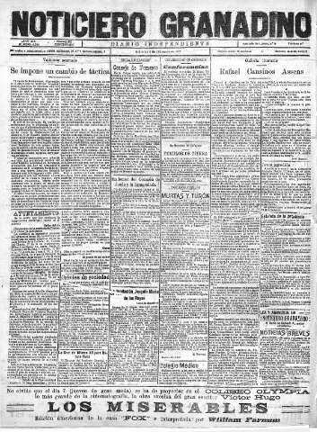 'Noticiero Granadino' - Año XIX Número 6294  - 1922 Diciembre 06