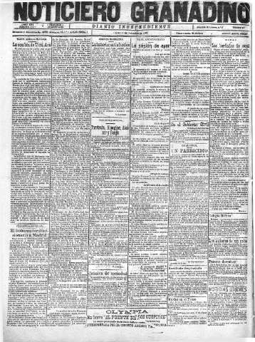 'Noticiero Granadino' - Año XIX Número 6301  - 1922 Diciembre 14
