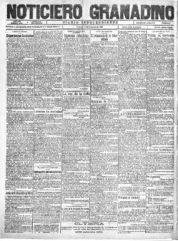 'Noticiero Granadino' - Año XIX Número 6304  - 1922 Diciembre 17