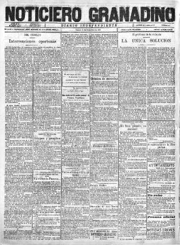 'Noticiero Granadino' - Año XIX Número 6308  - 1922 Diciembre 22