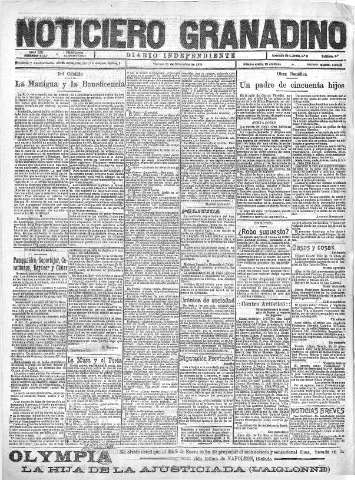 'Noticiero Granadino' - Año XIX Número 6314  - 1922 Diciembre 29