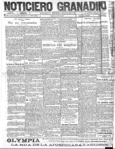 'Noticiero Granadino' - Año XX Número 6317  - 1923 Enero 02