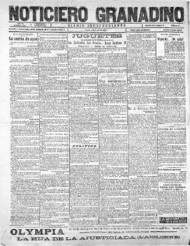 'Noticiero Granadino' - Año XX Número 6319  - 1923 Enero 04