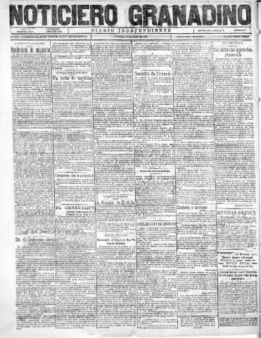'Noticiero Granadino' - Año XX Número 6328  - 1923 Enero 14