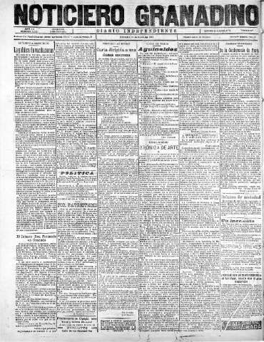 'Noticiero Granadino' - Año XX Número 6330  - 1923 Enero 17