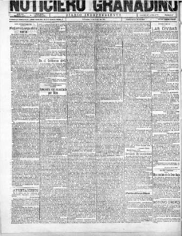 'Noticiero Granadino' - Año XX Número 6336  - 1923 Enero 24