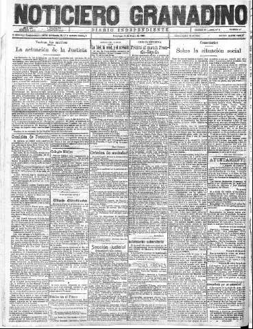 'Noticiero Granadino' - Año XX Número 6340  - 1923 Enero 28