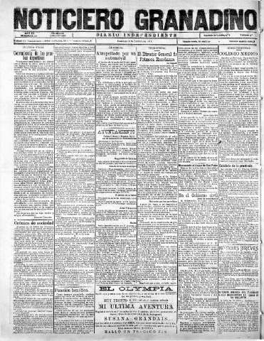'Noticiero Granadino' - Año XX Número 6346  - 1923 Febrero 04