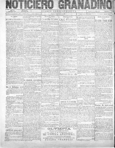 'Noticiero Granadino' - Año XX Número 6350  - 1923 Febrero 09