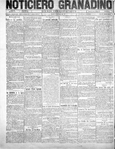 'Noticiero Granadino' - Año XX Número 6351  - 1923 Febrero 10