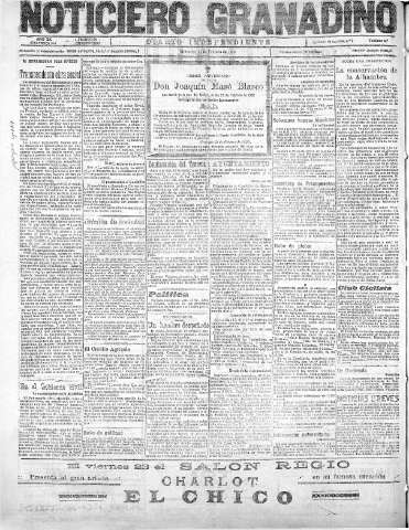 'Noticiero Granadino' - Año XX Número 6360  - 1923 Febrero 21