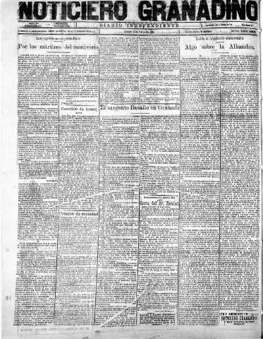 'Noticiero Granadino' - Año XX Número 6369  - 1923 Marzo 03